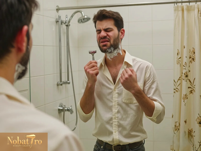 استفاده از تیغ کند یا کثیف
