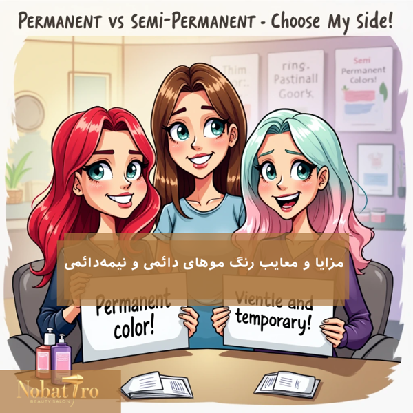 عکس مزایا و معایب رنگ موهای دائمی و نیمهدائمی